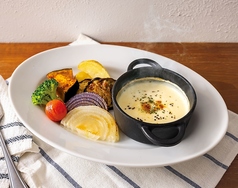 チーズフォンデュ　グリル野菜