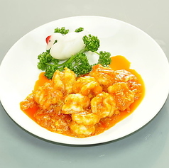 【プリプリの食感】車エビのチリソースの写真