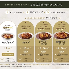 STEP1.メニューを選ぶ/STEP2.サイズアップ/STEP3.トッピングを選ぶ