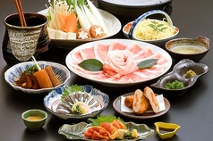 郷土料理と極上六白黒豚しゃぶ鍋コース