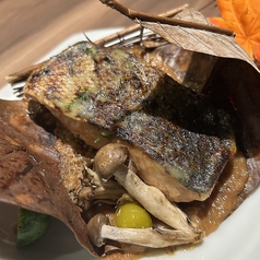 鮭の朴葉味噌焼き