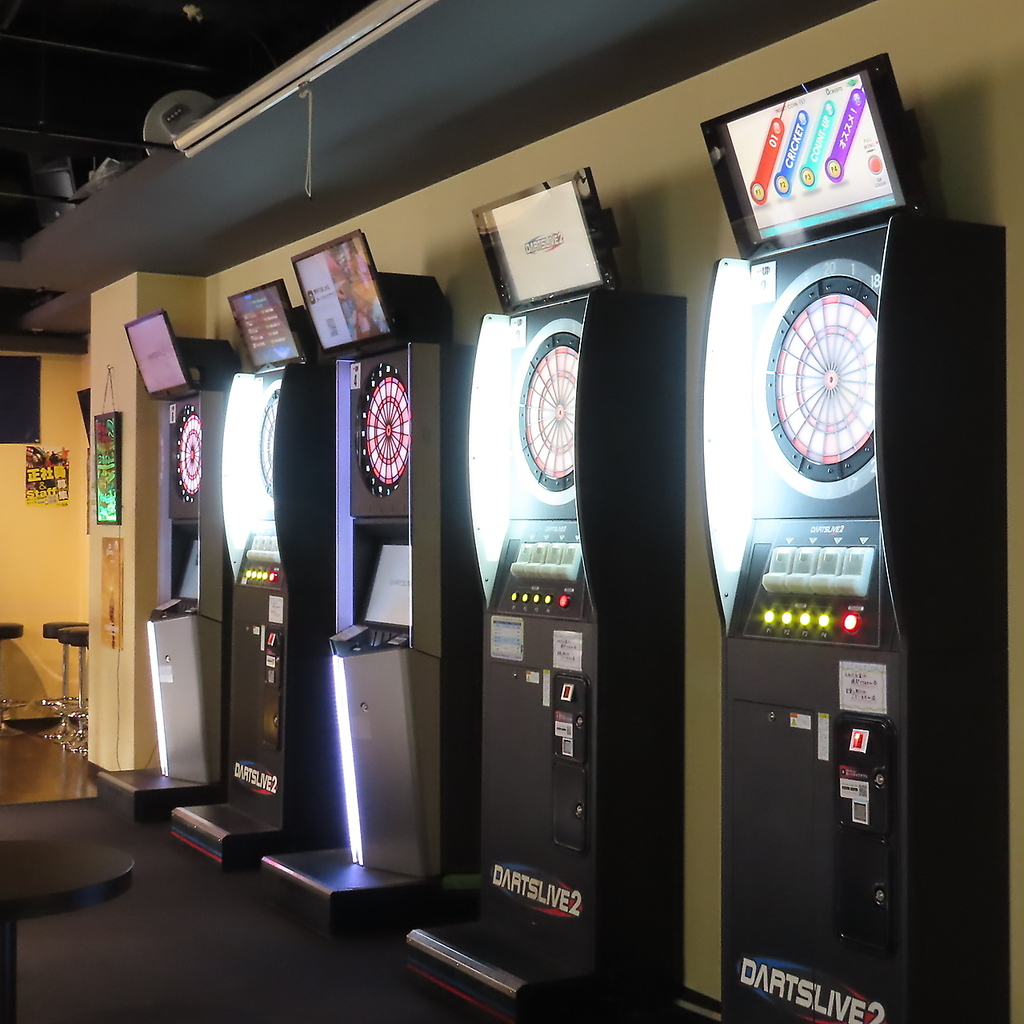 最新ダーツマシン8台完備！普段使いにもパーティ利用にも使い勝手は◎