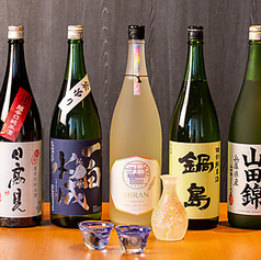 様々なドリンクをご用意。天ぷらとのペアリングをどうぞ