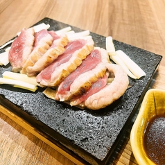 鴨と葱の溶岩ステーキ