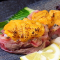 料理メニュー写真&nbsp;【極】生うにと黒毛和牛の炙り