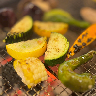 【こだわり炭焼き◎】炭香る旬の野菜の至福