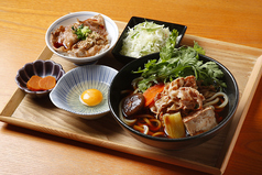 豚すき焼き風うどん&選べるミニ丼