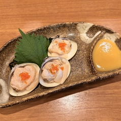 はまぐりの霜降り刺身 3ヶ