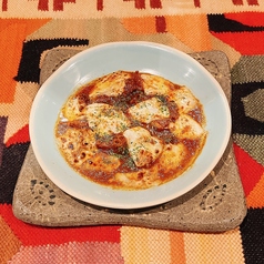 牛トリッパ(ハチノス)のエビトマトソース煮&チーズ焼き