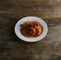 ソフトシェルシュリンプのアラビアータ