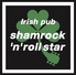 Irish pub shamrock'n'roll star