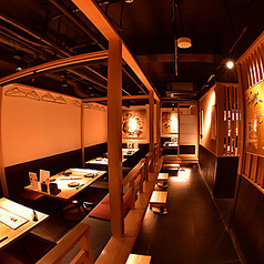 最大6名様でご利用頂けるおしゃれ空間のテーブル席