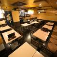 テーブル席は組み合わせ自由！最大45名様まで収容可能です。