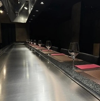 鉄板焼の醍醐味を味わえるカウンターで贅沢なひととき◎