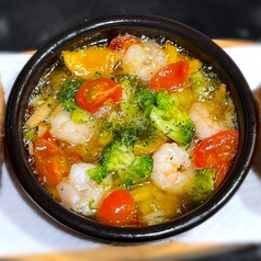 オイルアヒージョ：えび＆ブロッコリー