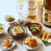 昼飲みにもおすすめ！『ちょい呑みセット』サッポロクラシック 中ジョッキ or デュワーズハイボール or 北の勝（90ml）＋選べる豆皿料理2品（板わさ、鶏唐揚げ、たこ唐揚げ、揚げ出し豆腐、出汁巻き玉子、炙りエイヒレ、鶏レバー生姜煮、キャベツの浅清け）※お一人様につき一日１オーダー限定