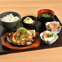 焼肉朝定食/お造り朝定食/肉汁うどん（温・冷）朝定食/ハムエッグ朝定食