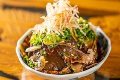  漬けカツオのにんにく茗荷和え