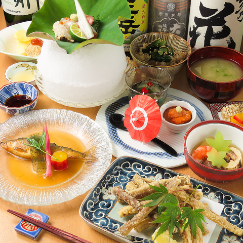 旬食材と直送鮮魚の日本料理を堪能！おさむらいで落ち着いた心地よいひとときを。