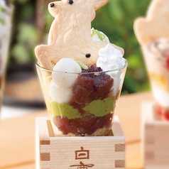 鹿パフェ祇園京抹茶(鹿クッキーパフェ)
