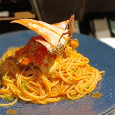 宮城県産 活けワタリガニ トマトソース スパゲッティ