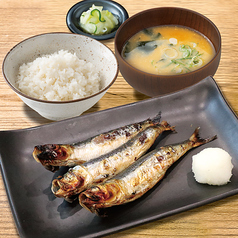 いわし丸干し定食