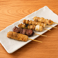 料理メニュー写真&nbsp;薩摩地鶏の串焼き盛り合わせ5種