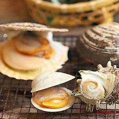 ホタテの殻焼き