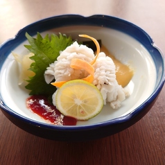 鱧湯引き 梅肉・からし酢味噌