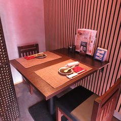 2名様用の半個室になります。