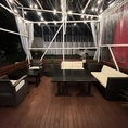 外でBBQができるようにテラス席を増設しました。ぜひご利用くださいませ