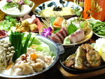 骨付鳥、もつ鍋、串揚げ等、香川の素材で美味しい料理をお届けする和ダイニング