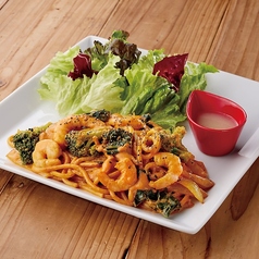 海老とブロッコリーのビスクソーススパゲティ