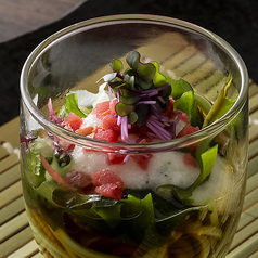 海藻とろろそばパフェ