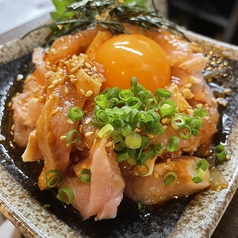 □胸肉のユッケ□