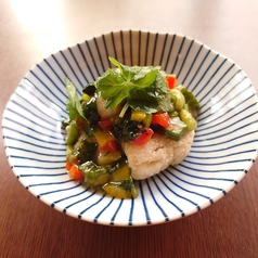 鱧唐揚げ 夏野菜あんかけ