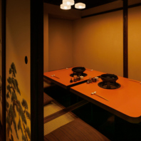 個室でごゆっくりと