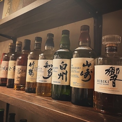 ウイスキーも種類豊富にご用意。