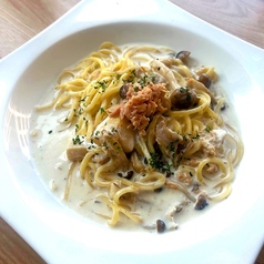 ツナときのこのクリーム生パスタ