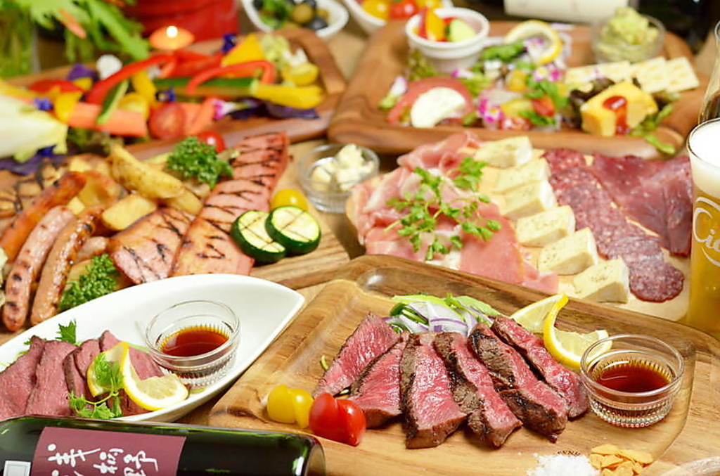 肉バル×ワイン時間無制限飲み放題