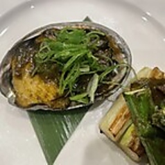 蒸し鮑の肝バター焼