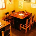 テーブル席は2名様～ご利用可能。少人数の飲み会や、ご家族でのお食事にも◎ご友人やご同僚で是非ご来店ください。