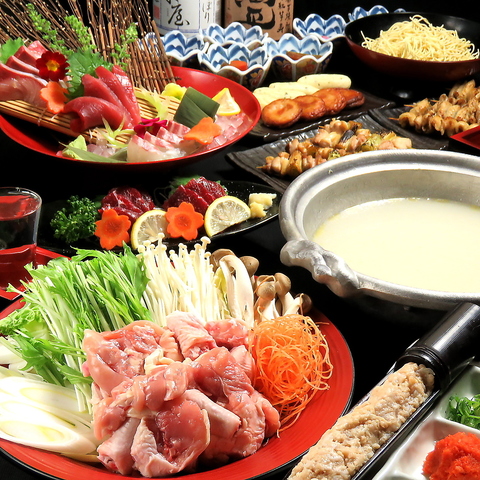 九州産甘醤油使用の博多っ子定番のもつ鍋や水炊きのお鍋をご用意！