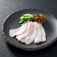 蒸し鶏と胡瓜 ピリ辛葱醤油