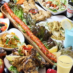 本場インドのBBQを堪能！石窯で焼くジューシーな肉料理♪ナン食べ放題＆140種飲み放題付4,500円