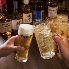 飲み放題は、超~炭酸、生ビールもOK