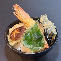 海老と鶏の天丼