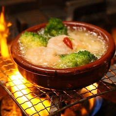 海老とブロッコリーのアヒージョ~バケット付~