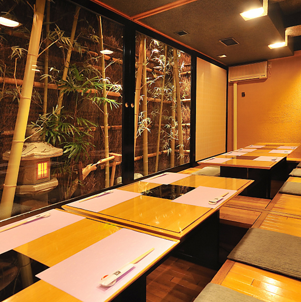 【最大20名】和の落ち着いた雰囲気の掘りごたつ個室で舌鼓…これぞ日本の贅沢。