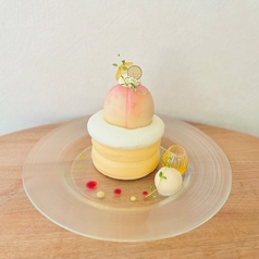 桃のパンケーキ 